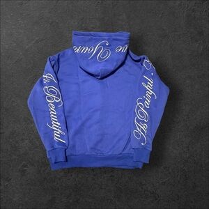 Yours Truly Phora Collab “Love Yourself” Blue hoodie on LRG